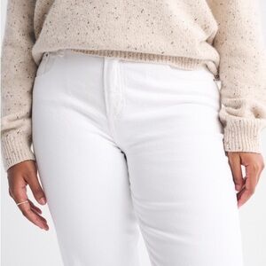 Abercrombie & Fitch Women's White Straight Leg Jeans